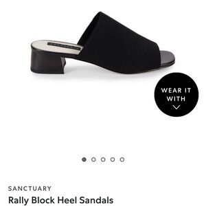 Sanctuary rally heel black sandal